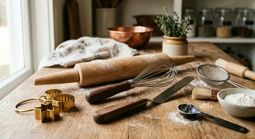 Dettaglio di utensili per pasticceria di alta qualità
