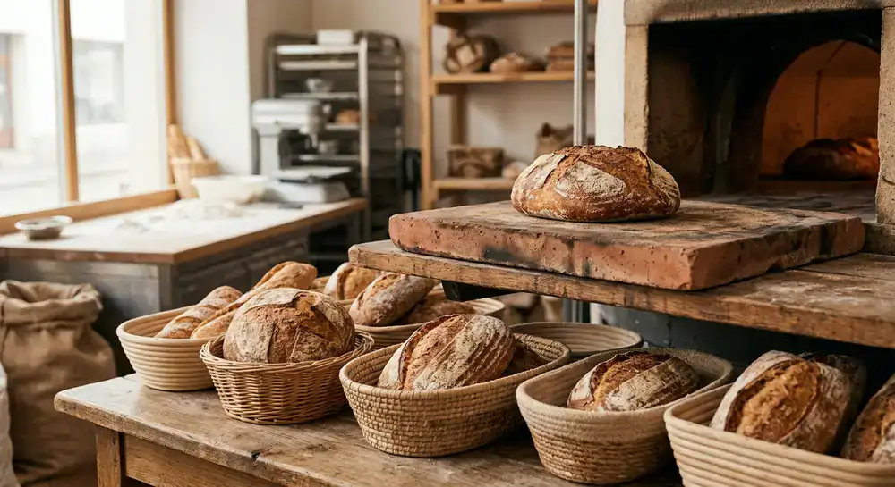 Pietre refrattarie e cesti per il pane artigianale