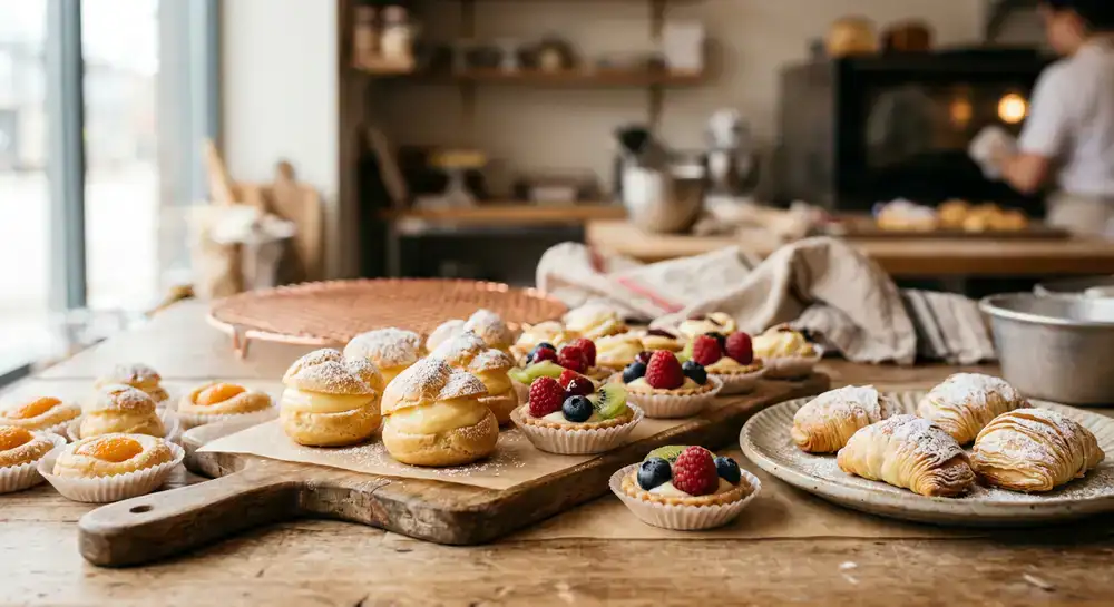 Pasticcini freschi appena sfornati
